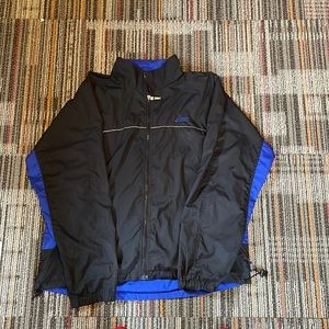 Vintage Blue and Black Asics Wind Breaker Jacket
